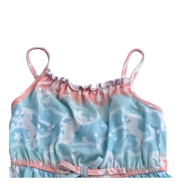 2 For $5 Sale Girl's Pink Violet Pastel Unicorn Sundress Size 6/6X - Picture 3 of 12